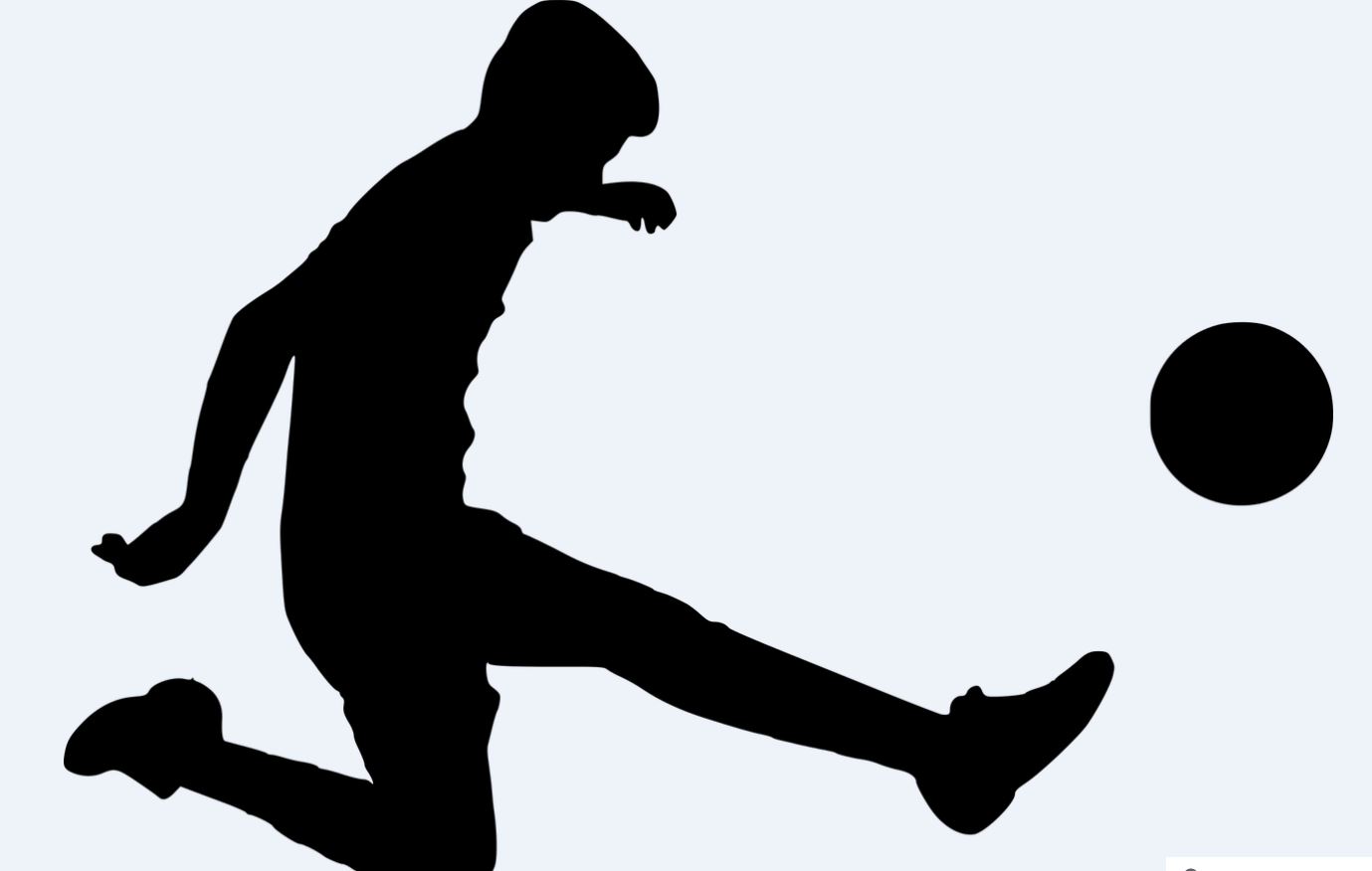 Silhouette of Person Kicking Ball