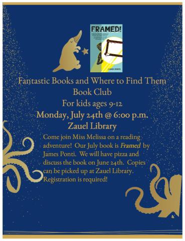 Fantastic Books August selection: Framed by James Ponti