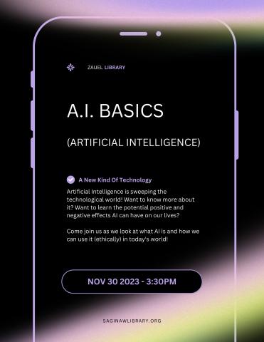A.I. (Artifical Intelligence) Basics flyer