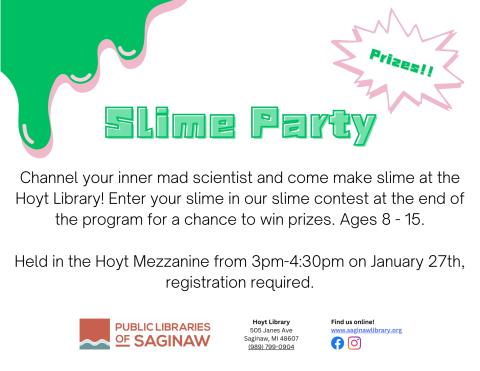 Slime Party flyer