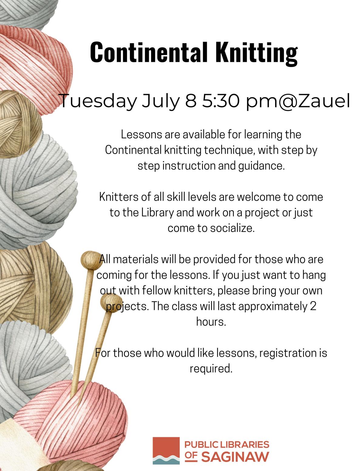 Continental Knitting flyer