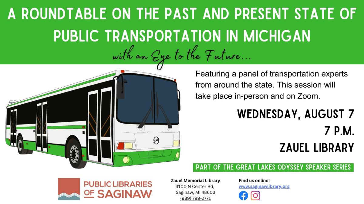 Transportation Roundtable Flyer with picture of a bus