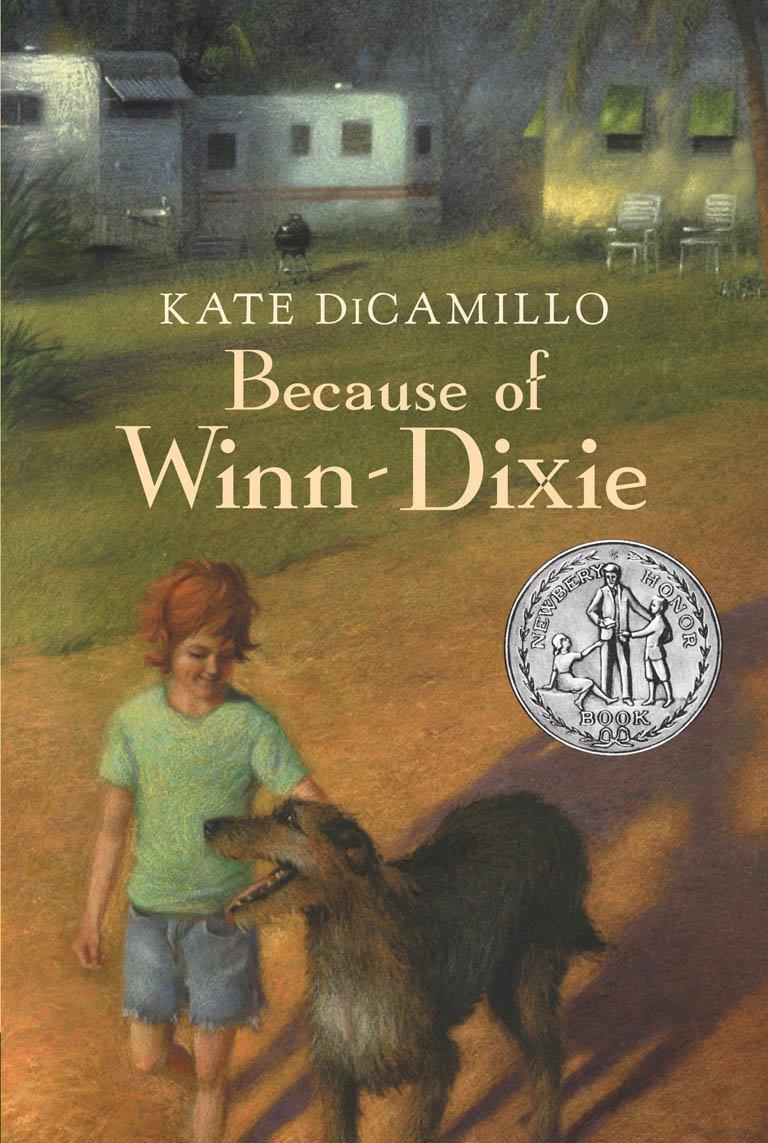 The cover of this month's book: Because of Winn-Dixie